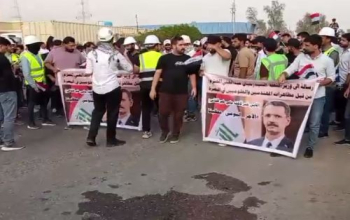 خريجو النفط يغلقون بوابة الرميلة الشمالية ومعلمو 